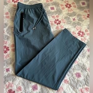 Men's Outdoor Sports Blue Casual Outdoor Athletic Track Pants Zipper Pocket XL